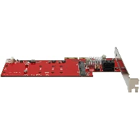 StarTech.com 2x M.2 NGFF SSD RAID Controller Card plus 2x SATA III Ports - PCIe, PCIe, M.2, Full-height / Low-profile, PCIe 2.0, CE, FCC, Marvell - 88SE9230