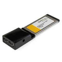 StarTech.com 2 Port ExpressCard 1394b FireWire Laptop Adapter Card, ExpressCard/34, FireWire 800, Black, Silver, Texas Instruments XIO2213A, Windows 10 Education, Windows 10 Education x64, Windows 10 Enterprise, Windows 10 Enterprise x64,..., 34 mm