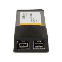 StarTech.com 2 Port ExpressCard 1394b FireWire Laptop Adapter Card, ExpressCard/34, FireWire 800, Black, Silver, Texas Instruments XIO2213A, Windows 10 Education, Windows 10 Education x64, Windows 10 Enterprise, Windows 10 Enterprise x64,..., 34 mm