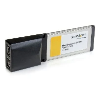StarTech.com 2 Port ExpressCard 1394b FireWire Laptop Adapter Card, ExpressCard/34, FireWire 800, Black, Silver, Texas Instruments XIO2213A, Windows 10 Education, Windows 10 Education x64, Windows 10 Enterprise, Windows 10 Enterprise x64,..., 34 mm