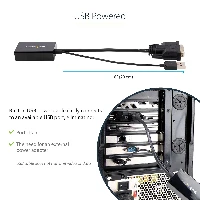 StarTech.com DVI to DisplayPort Adapter - USB Power - 1920 x 1200 - DVI to DisplayPort Converter - Video Adapter - DVI-D to DP, 0.254 m, DVI-D, DisplayPort, Male, Female, Straight