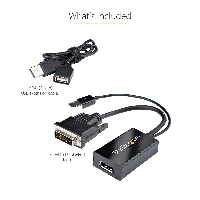 StarTech.com DVI to DisplayPort Adapter - USB Power - 1920 x 1200 - DVI to DisplayPort Converter - Video Adapter - DVI-D to DP, 0.254 m, DVI-D, DisplayPort, Male, Female, Straight