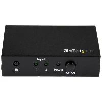 StarTech.com 2-Port HDMI Switch - 4K 60Hz, HDMI, Black, 60 Hz, 1280 x 720 (HD 720), 1920 x 1080 (HD 1080), 1920 x 1200 (WUXGA), 2560 x 1600 (WQXGA), 3840 x 2160, Power, 3840 x 2160 pixels