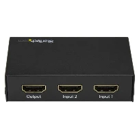 StarTech.com 2-Port HDMI Switch - 4K 60Hz, HDMI, Black, 60 Hz, 1280 x 720 (HD 720), 1920 x 1080 (HD 1080), 1920 x 1200 (WUXGA), 2560 x 1600 (WQXGA), 3840 x 2160, Power, 3840 x 2160 pixels
