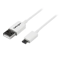 StarTech.com 0.5m White Micro USB Cable - A to Micro B, 0.5 m, USB A, Micro-USB B, USB 2.0, Male/Male, White