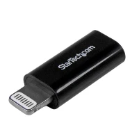 StarTech.com Micro USB to Lightning Adapter - Compact Micro USB to Lightning Connector for iPhone / iPad / iPod - Apple MFi Certified - Black, Lightning, USB Micro-B, Black
