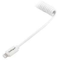 StarTech.com 0.3 m (1 ft.) Coiled Lightning to USB Cable - Lightning Charger Cable for iPhone / iPad / iPod - Apple MFi Certified - Lightning to USB Cable - White, 0.3 m, Lightning, USB A, Male, Male, White