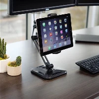 StarTech.com Adjustable Tablet Stand with Arm - Pivoting - Wall-Mountable, Tablet/UMPC, Active holder, Indoor, Black