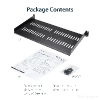 StarTech.com 1U Server Rack Shelf - Universal Vented Rack Mount Cantilever Tray for 19