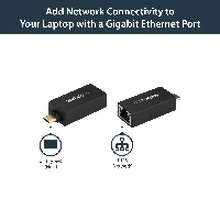 StarTech.com USB C to Gigabit Ethernet Adapter - 1Gbps NIC USB 3.0/USB 3.1 Type C Network Adapter - 1GbE USB-C to RJ45/LAN Port Thunderbolt 3 Compatible Windows MacBook Pro Chromebook, Wired, USB Type-C, Ethernet, 5000 Mbit/s, Black
