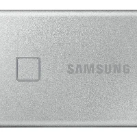 Samsung Portable SSD T7 Touch 500GB - Silver, 500 GB, USB Type-C, 3.2 Gen 2 (3.1 Gen 2), 1050 MB/s, Password protection, Silver