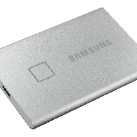 Samsung Portable SSD T7 Touch 500GB - Silver, 500 GB, USB Type-C, 3.2 Gen 2 (3.1 Gen 2), 1050 MB/s, Password protection, Silver