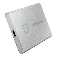 Samsung Portable SSD T7 Touch 500GB - Silver, 500 GB, USB Type-C, 3.2 Gen 2 (3.1 Gen 2), 1050 MB/s, Password protection, Silver