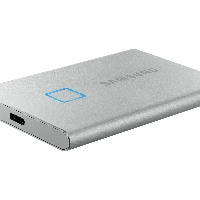 Samsung Portable SSD T7 Touch 500GB - Silver, 500 GB, USB Type-C, 3.2 Gen 2 (3.1 Gen 2), 1050 MB/s, Password protection, Silver