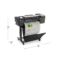 HP Designjet T830 24-in Multifunction Printer, Inkjet, 2400 x 1200 DPI, CALS G4, HP-GL/2, HP-RTL, TIFF, URF, Cyan, Magenta, Matte black, Yellow, 2400 x 1200 DPI, Colour copying