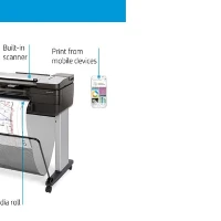 HP Designjet T830 24-in Multifunction Printer, Inkjet, 2400 x 1200 DPI, CALS G4, HP-GL/2, HP-RTL, TIFF, URF, Cyan, Magenta, Matte black, Yellow, 2400 x 1200 DPI, Colour copying