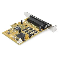 StarTech.com 8-Port PCI Express RS232 Serial Adapter Card - PCIe RS232 Serial Card - 16C1050 UART - Multiport Serial DB9 Controller/Expansion Card - 15kV ESD Protection - Windows & Linux, PCIe, Serial, RS-232, Yellow, 0.5 m, 160013 h