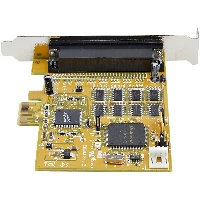 StarTech.com 8-Port PCI Express RS232 Serial Adapter Card - PCIe RS232 Serial Card - 16C1050 UART - Multiport Serial DB9 Controller/Expansion Card - 15kV ESD Protection - Windows & Linux, PCIe, Serial, RS-232, Yellow, 0.5 m, 160013 h