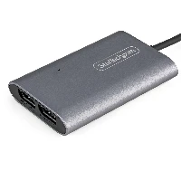 StarTech.com Thunderbolt 3 to Dual DisplayPort Adapter DP 1.4 - Dual 4K 60Hz or Single 8K/5K Thunderbolt 3 to DP Adapter - TB3 to 2x DisplayPort Monitor Video Display Adapter - Mac/Windows, 0.46 m, Thunderbolt 3, 2 x DisplayPort, Male, Female, Straight