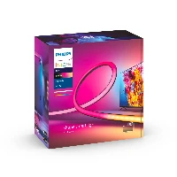 Philips Hue White and colour ambience Play gradient lightstrip 55 inch, Smart strip light, Black, Integrated LED, Non-changeable bulb(s), Multi, 2000 K