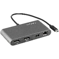 StarTech.com Thunderbolt 3 Mini Dock - Portable Dual Monitor Docking Station with DP 4K 60Hz, 1x USB-A Hub (USB 3.0/5 Gbps), GbE - 11in/28cm Cable - TB3 Multiport Adapter - Mac/Windows, Wired, Thunderbolt 3, 10,100,1000 Mbit/s, IEEE 802.3ab, IEEE 802.3i, IEEE 802.3u, Grey, 5 Gbit/s