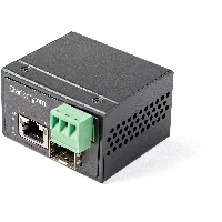 StarTech.com PoE+ Industrial Fiber to Ethernet Media Converter 30W - SFP to RJ45 - Singlemode/Multimode Fiber to Copper Gigabit Ethernet - Mini/Compact Size - IP-30/ -40 to +75C, 1000 Mbit/s, IEEE 802.3, IEEE 802.3u, IEEE 802.3z, Full, SFP, Wired, 100 m
