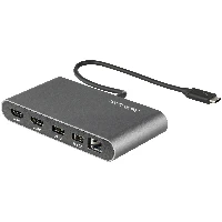 StarTech.com Thunderbolt 3 Mini Dock - Portable Dual Monitor Docking Station w/HDMI 4K 60Hz, 2x USB-A Hub (3.0/2.0), GbE - 11in/28cm Cable - TB3 Multiport Adapter - Mac/Windows, Wired, Thunderbolt 3, 10,100,1000 Mbit/s, IEEE 802.3ab, IEEE 802.3i, IEEE 802.3u, Grey, 3840 x 2160 pixels