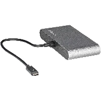 StarTech.com Thunderbolt 3 Mini Dock - Portable Dual Monitor Docking Station w/HDMI 4K 60Hz, 2x USB-A Hub (3.0/2.0), GbE - 11in/28cm Cable - TB3 Multiport Adapter - Mac/Windows, Wired, Thunderbolt 3, 10,100,1000 Mbit/s, IEEE 802.3ab, IEEE 802.3i, IEEE 802.3u, Grey, 3840 x 2160 pixels