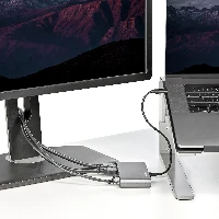 StarTech.com Thunderbolt 3 Mini Dock - Portable Dual Monitor Docking Station w/HDMI 4K 60Hz, 2x USB-A Hub (3.0/2.0), GbE - 11in/28cm Cable - TB3 Multiport Adapter - Mac/Windows, Wired, Thunderbolt 3, 10,100,1000 Mbit/s, IEEE 802.3ab, IEEE 802.3i, IEEE 802.3u, Grey, 3840 x 2160 pixels