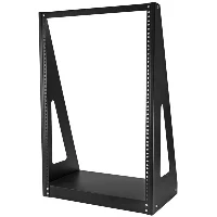 StarTech.com Heavy Duty 2-Post Rack - 16U, Freestanding rack, 16U, 160 kg, 9 kg, Black