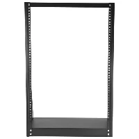 StarTech.com Heavy Duty 2-Post Rack - 16U, Freestanding rack, 16U, 160 kg, 9 kg, Black