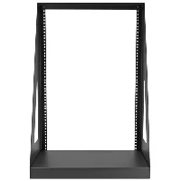 StarTech.com Heavy Duty 2-Post Rack - 16U, Freestanding rack, 16U, 160 kg, 9 kg, Black