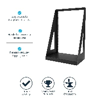 StarTech.com Heavy Duty 2-Post Rack - 16U, Freestanding rack, 16U, 160 kg, 9 kg, Black