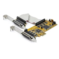 StarTech.com 8-Port PCI Express RS232 Serial Adapter Card - PCIe RS232 Serial Card - 16C1050 UART - Low Profile Serial DB9 Controller/Expansion Card - 15kV ESD Protection - Windows/Linux, PCIe, Serial, Full-height / Low-profile, RS-232, Yellow, CE, FCC, TAA