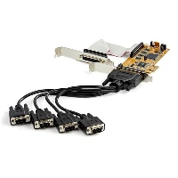 StarTech.com 8-Port PCI Express RS232 Serial Adapter Card - PCIe RS232 Serial Card - 16C1050 UART - Low Profile Serial DB9 Controller/Expansion Card - 15kV ESD Protection - Windows/Linux, PCIe, Serial, Full-height / Low-profile, RS-232, Yellow, CE, FCC, TAA