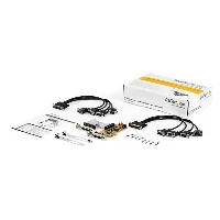 StarTech.com 8-Port PCI Express RS232 Serial Adapter Card - PCIe RS232 Serial Card - 16C1050 UART - Low Profile Serial DB9 Controller/Expansion Card - 15kV ESD Protection - Windows/Linux, PCIe, Serial, Full-height / Low-profile, RS-232, Yellow, CE, FCC, TAA