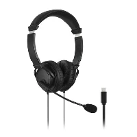 Kensington USB-C Hi-Fi Headphones with Mic, Wired, Calls/Music, Headset, Black