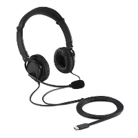 Kensington USB-C Hi-Fi Headphones with Mic, Wired, Calls/Music, Headset, Black
