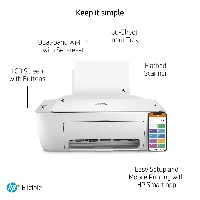 HP DeskJet 2710e All-in-One Printer, Color, Printer for Home, Print, copy, scan, Wireless + Instant Ink eligible Print from phone or tablet, Thermal inkjet, Colour printing, 4800 x 1200 DPI, Colour copying, A4, White