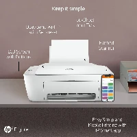 HP DeskJet 2710e All-in-One Printer, Color, Printer for Home, Print, copy, scan, Wireless + Instant Ink eligible Print from phone or tablet, Thermal inkjet, Colour printing, 4800 x 1200 DPI, Colour copying, A4, White