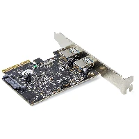 StarTech.com 2-Port USB PCIe Card with 10Gbps/port - USB 3.1/3.2 Gen 2 Type-A PCI Express 3.0 x2 Host Controller Expansion Card - Add-On Adapter Card - Full/Low Profile - Windows & Linux, PCIe, USB 3.2 Gen 2 (3.1 Gen 2), Full-height / Low-profile, PCIe 3.0, SATA 15-pin, Black