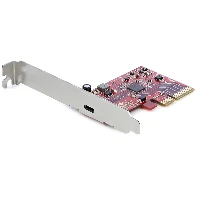 StarTech.com 1-Port USB 3.2 Gen 2x2 PCIe Card - USB-C SuperSpeed 20Gbps PCI Express 3.0 x4 Host Controller Card - USB Type-C PCIe Add-On Adapter Card - Expansion Card - Windows & Linux, PCIe, USB 3.2 Gen 2 (3.1 Gen 2), PCIe 3.0, Red, 3126209 h, ASMedia - ASM3242