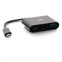 C2G USB-C 3-in-1 Mini Dock with HDMI, USB-A, and USB-C Power Delivery up to 60W - 4K 30Hz, Wired, USB 3.2 Gen 1 (3.1 Gen 1) Type-C, Black, 5 Gbit/s, 4096 x 2160 pixels, CE, 2011/65/EU ROHS 2