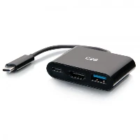 C2G USB-C 3-in-1 Mini Dock with HDMI, USB-A, and USB-C Power Delivery up to 60W - 4K 30Hz, Wired, USB 3.2 Gen 1 (3.1 Gen 1) Type-C, Black, 5 Gbit/s, 4096 x 2160 pixels, CE, 2011/65/EU ROHS 2