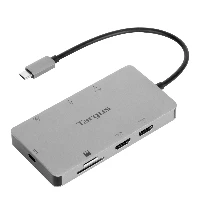 Targus DOCK423EU, Wired, USB 3.2 Gen 1 (3.1 Gen 1) Type-C, 100 W, Silver, MicroSD (TransFlash), SD, China