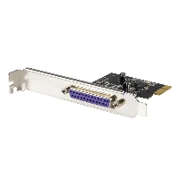 StarTech.com 1-Port Parallel PCIe Card - PCI Express to Parallel DB25 Adapter Card - Desktop Expansion LPT Controller for Printers, Scanners & Plotters - SPP/ECP - Standard/Low Profile, PCIe, Parallel, PCIe 1.0a, Black, Steel, 26297 h, PLX/Oxford - OXPCIe952