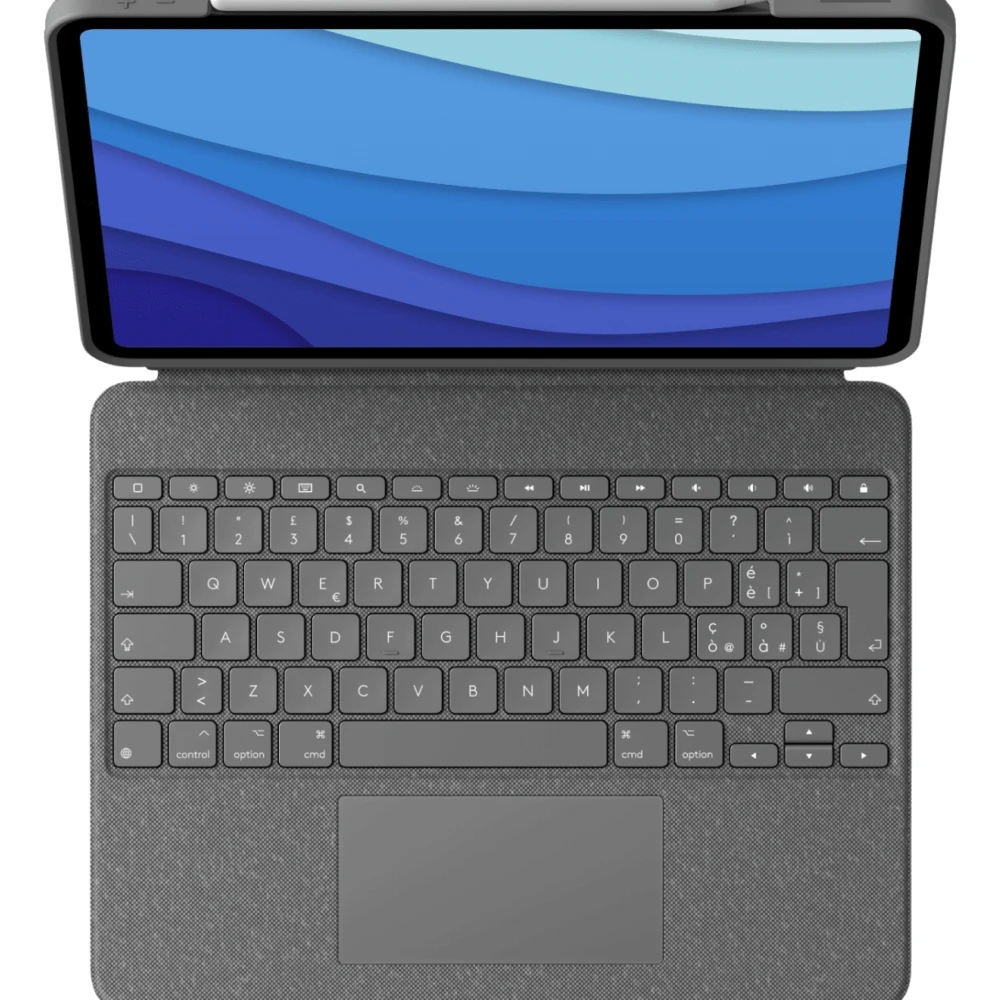 Logitech Combo Touch, QWERTY, Italian, Trackpad, 1.9 cm, 1 mm, Apple