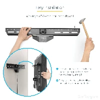 StarTech.com No-Stud TV Wall Mount - Low Profile Heavy Duty VESA TV Wall Mount for up to 80 inch Display (110lb/50kg) - Universal Television Wall Mount - Studless Tilting Flat Screen Mount, 2.03 m (80