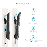 StarTech.com No-Stud TV Wall Mount - Low Profile Heavy Duty VESA TV Wall Mount for up to 80 inch Display (110lb/50kg) - Universal Television Wall Mount - Studless Tilting Flat Screen Mount, 2.03 m (80