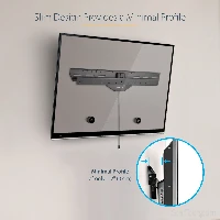 StarTech.com No-Stud TV Wall Mount - Low Profile Heavy Duty VESA TV Wall Mount for up to 80 inch Display (110lb/50kg) - Universal Television Wall Mount - Studless Tilting Flat Screen Mount, 2.03 m (80